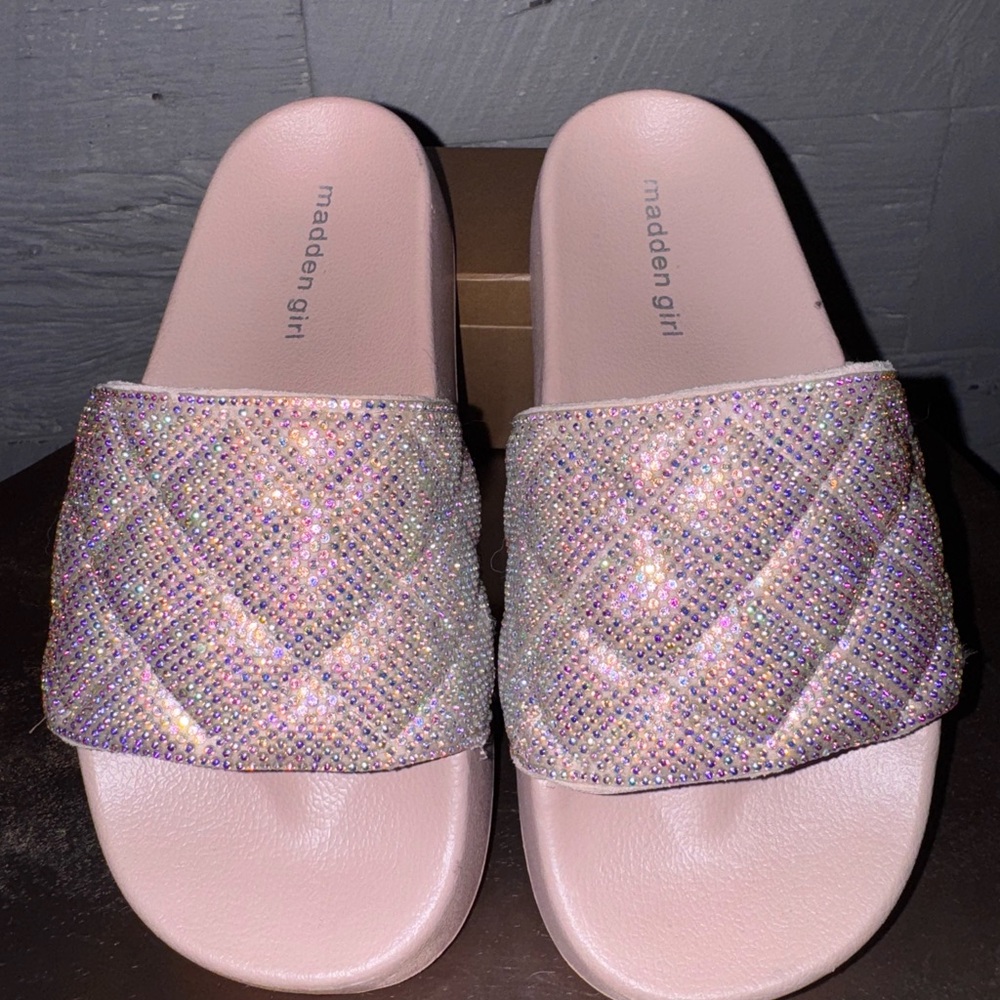 Madden Girl Pink Quilted Sandals